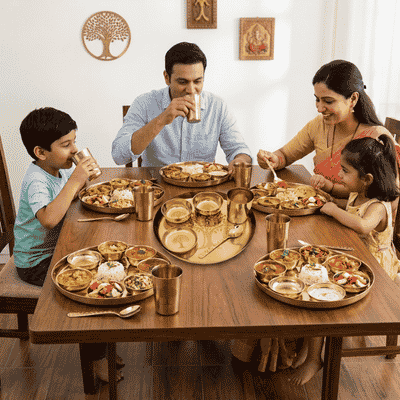 Traditional Kansa bronze thali